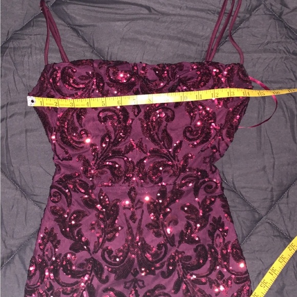“Marie Cowl Neck Sequin Mini Dress” - Picture 12 of 12